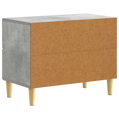 Nachtkastje Betongrijs 62 x 34,5 x 48 cm Bewerkt hout