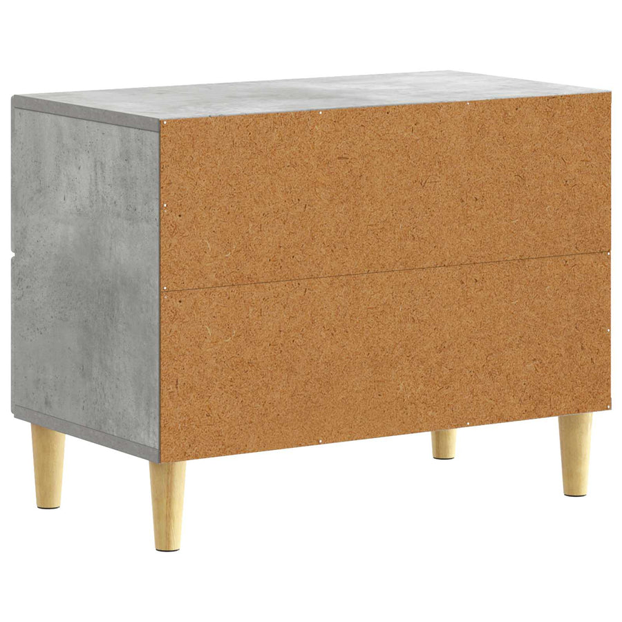 Nachtkastje Betongrijs 62 x 34,5 x 48 cm Bewerkt hout