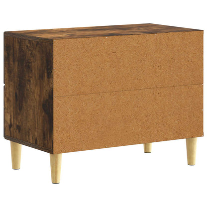 Nachtkastje Gerookt eiken 62 x 34,5 x 48 cm Bewerkt hout