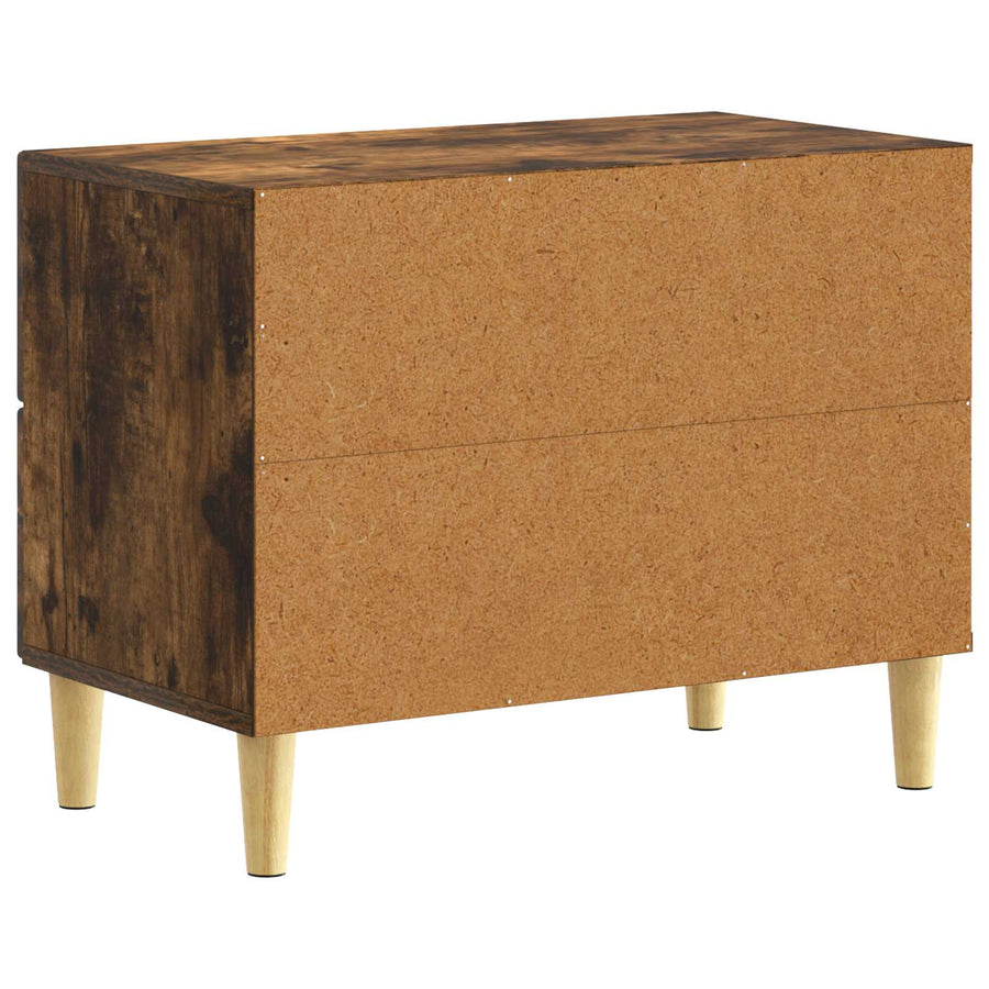 Nachtkastje Gerookt eiken 62 x 34,5 x 48 cm Bewerkt hout