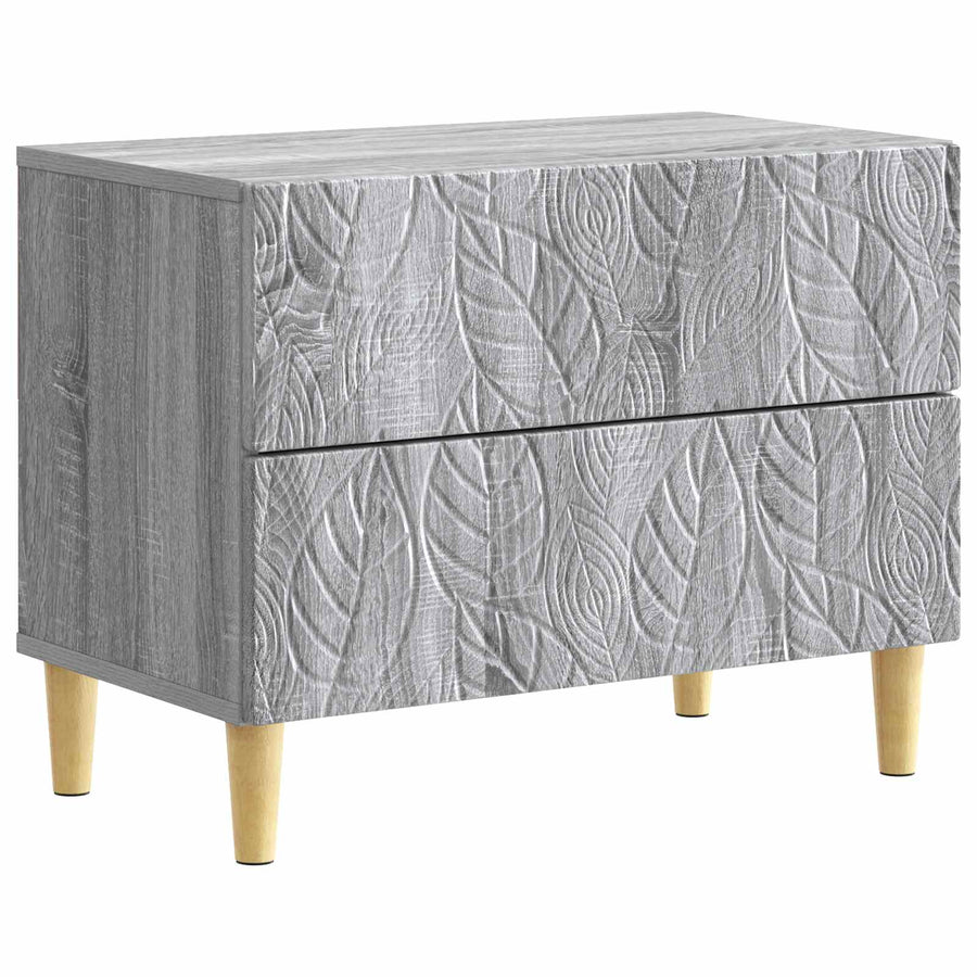 Nachtkastje Grijs Sonoma 62 x 34,5 x 48 cm Bewerkt hout