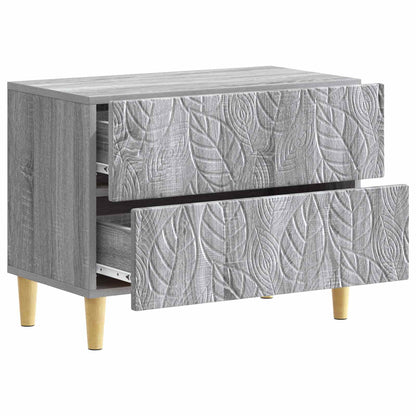 Nachtkastje Grijs Sonoma 62 x 34,5 x 48 cm Bewerkt hout