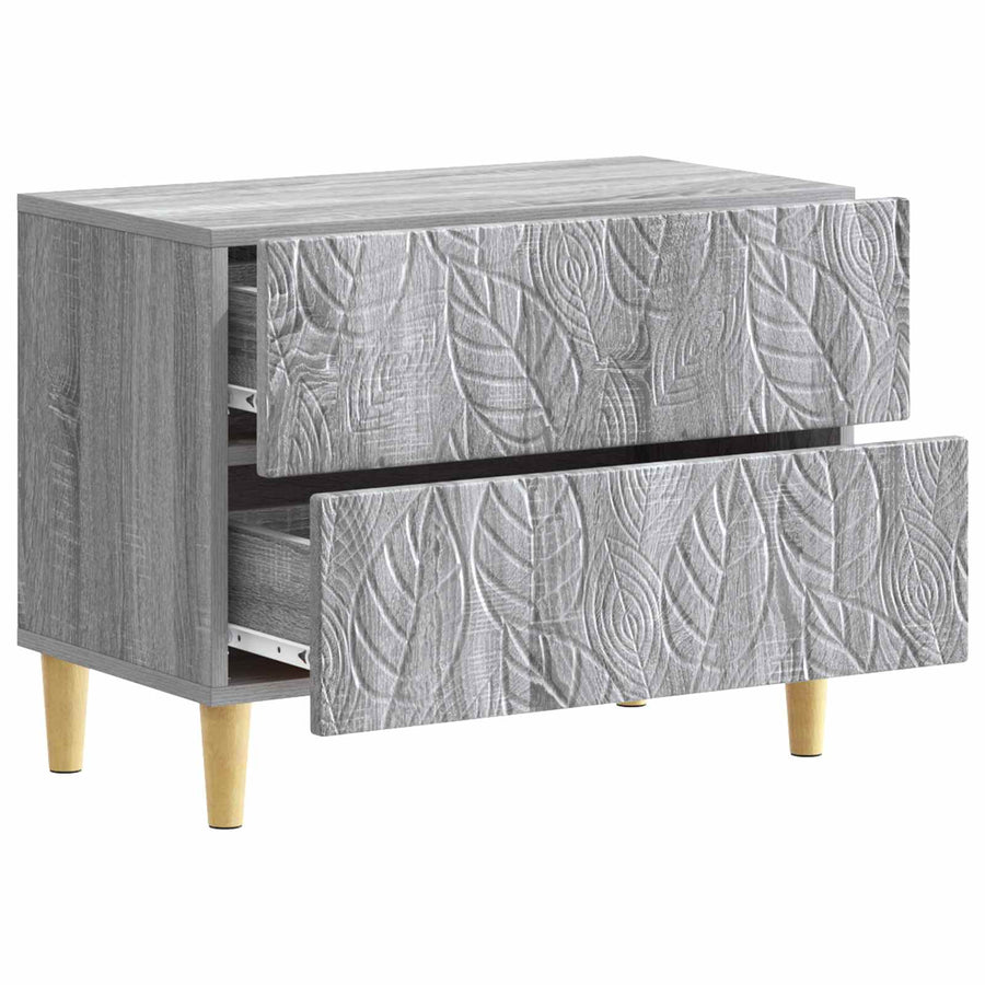 Nachtkastje Grijs Sonoma 62 x 34,5 x 48 cm Bewerkt hout
