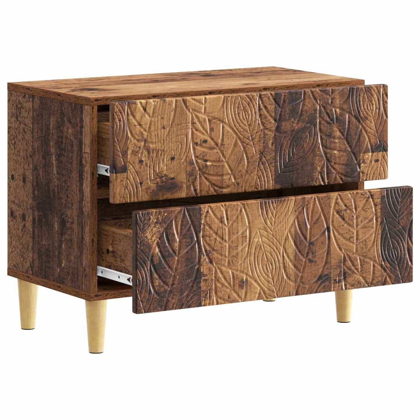 Nachtkastje Oud hout 62 x 34,5 x 48 cm Bewerkt hout