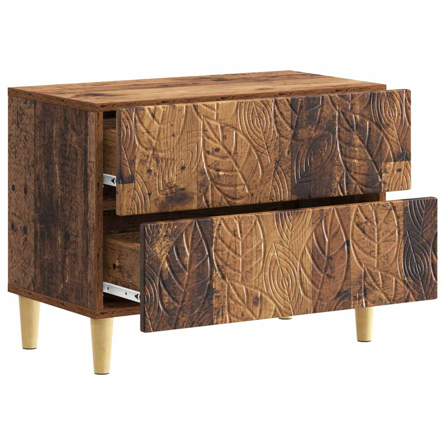 Nachtkastje Oud hout 62 x 34,5 x 48 cm Bewerkt hout