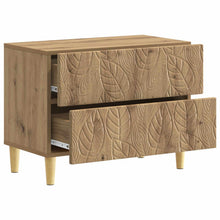 Nachtkastje Artisanaal eiken 62 x 34,5 x 48 cm Bewerkt hout