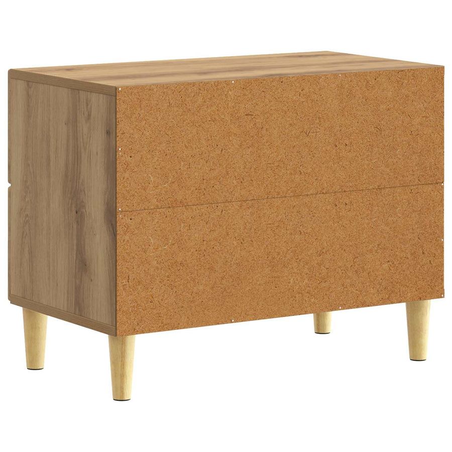 Nachtkastje Artisanaal eiken 62 x 34,5 x 48 cm Bewerkt hout