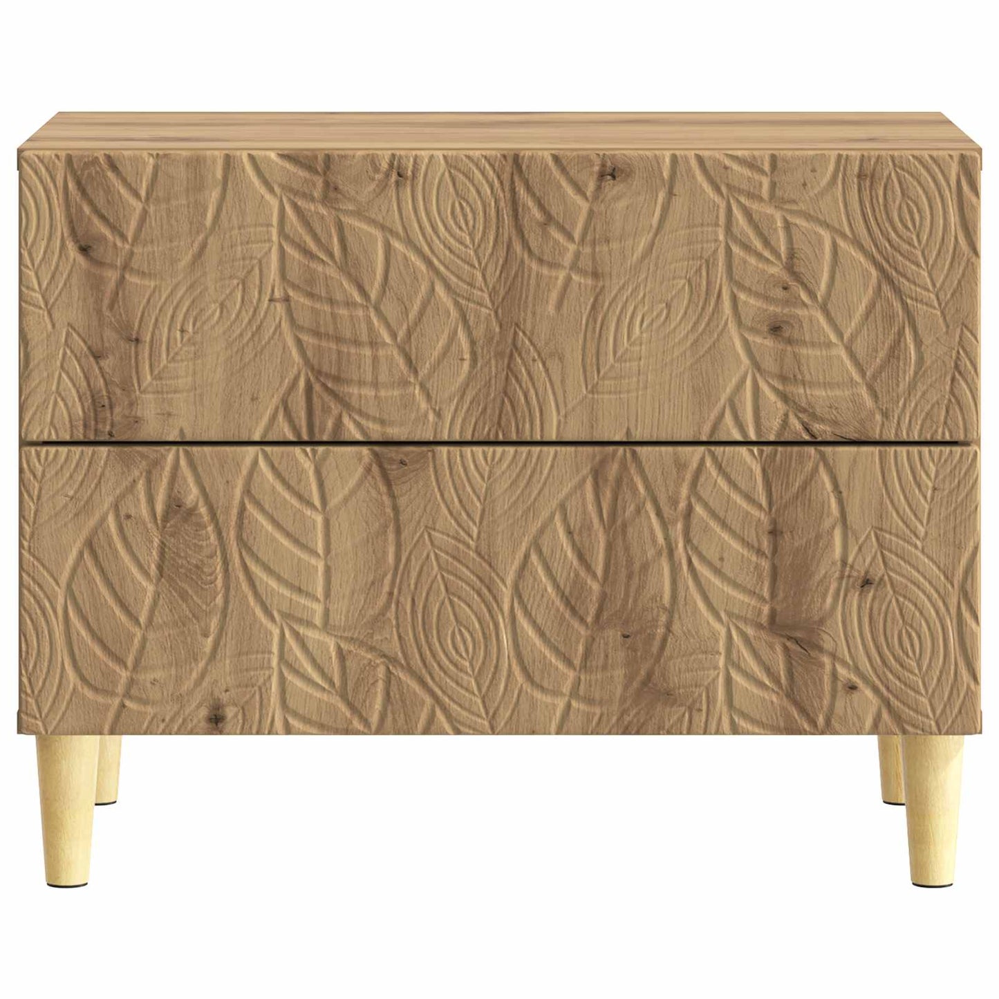 Nachtkastje Artisanaal eiken 62 x 34,5 x 48 cm Bewerkt hout