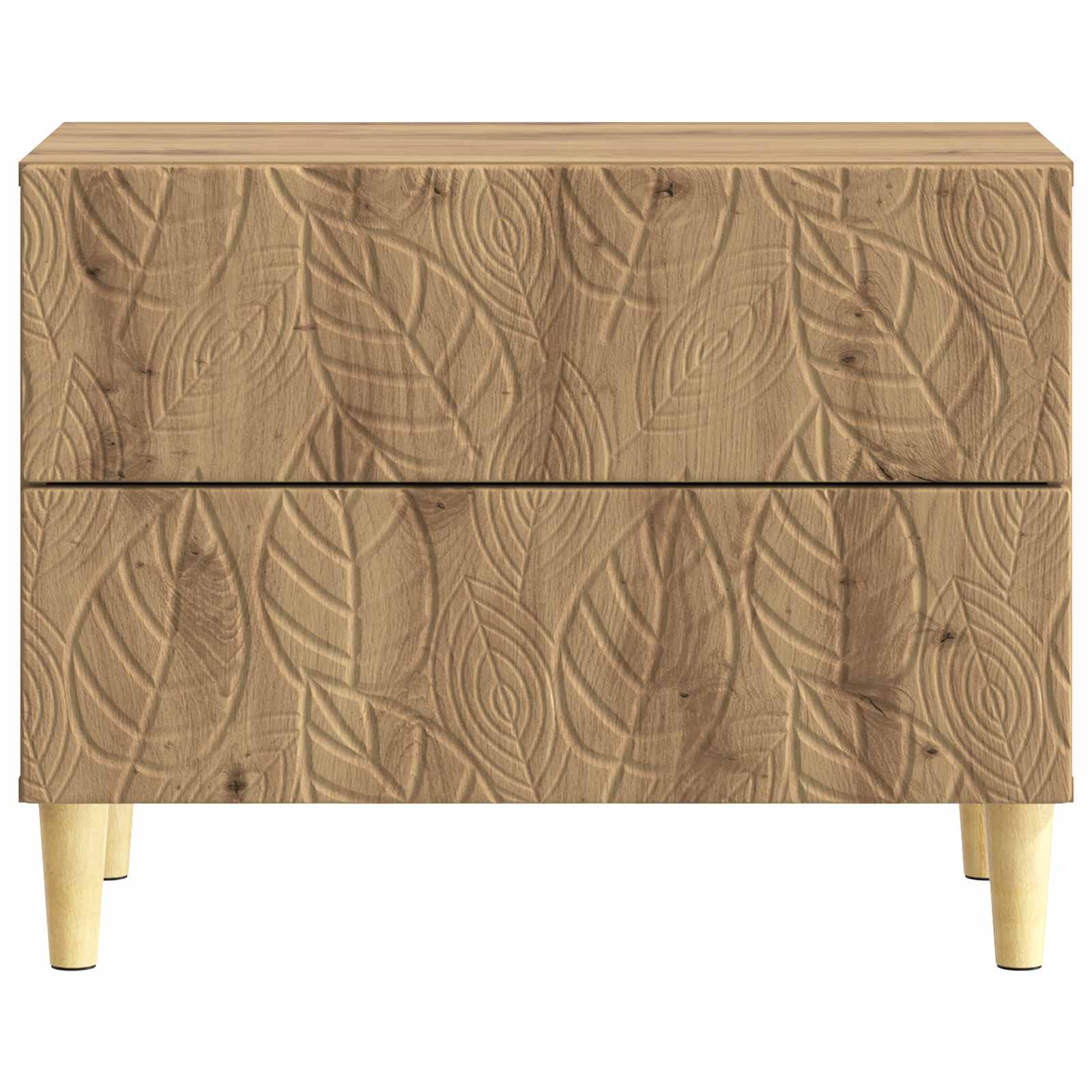Nachtkastje Artisanaal eiken 62 x 34,5 x 48 cm Bewerkt hout