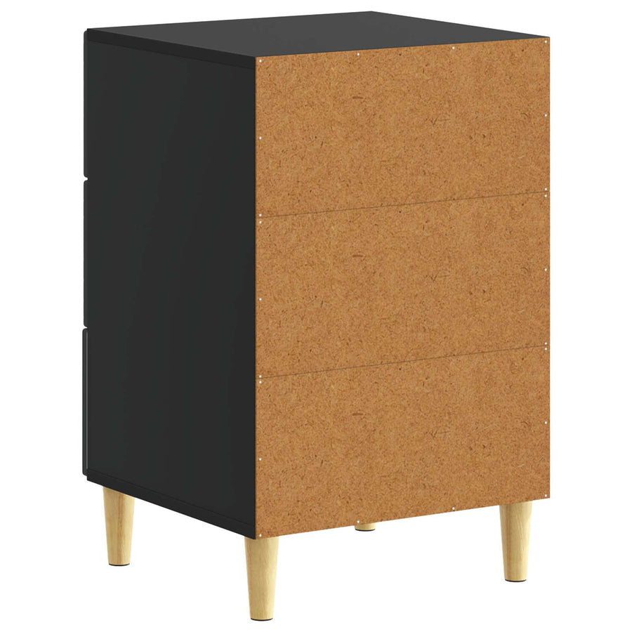 Nachtkastje Zwart 43 x 39,5 x 66,5 cm Bewerkt hout