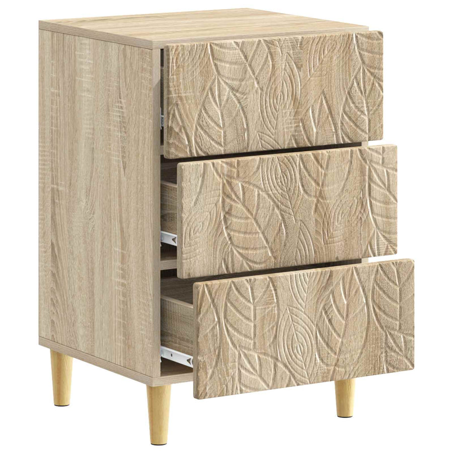 Nachtkastje Sonoma Eiken 43 x 39,5 x 66,5 cm Bewerkt hout