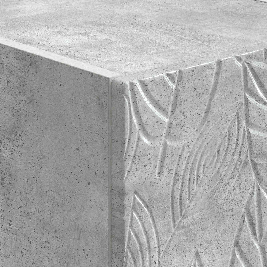 Nachtkastje Betongrijs 43 x 39,5 x 66,5 cm Bewerkt hout