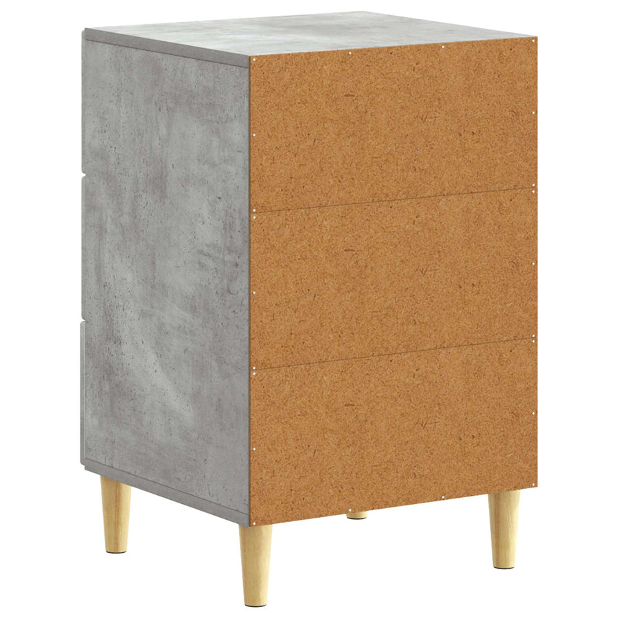 Nachtkastje Betongrijs 43 x 39,5 x 66,5 cm Bewerkt hout