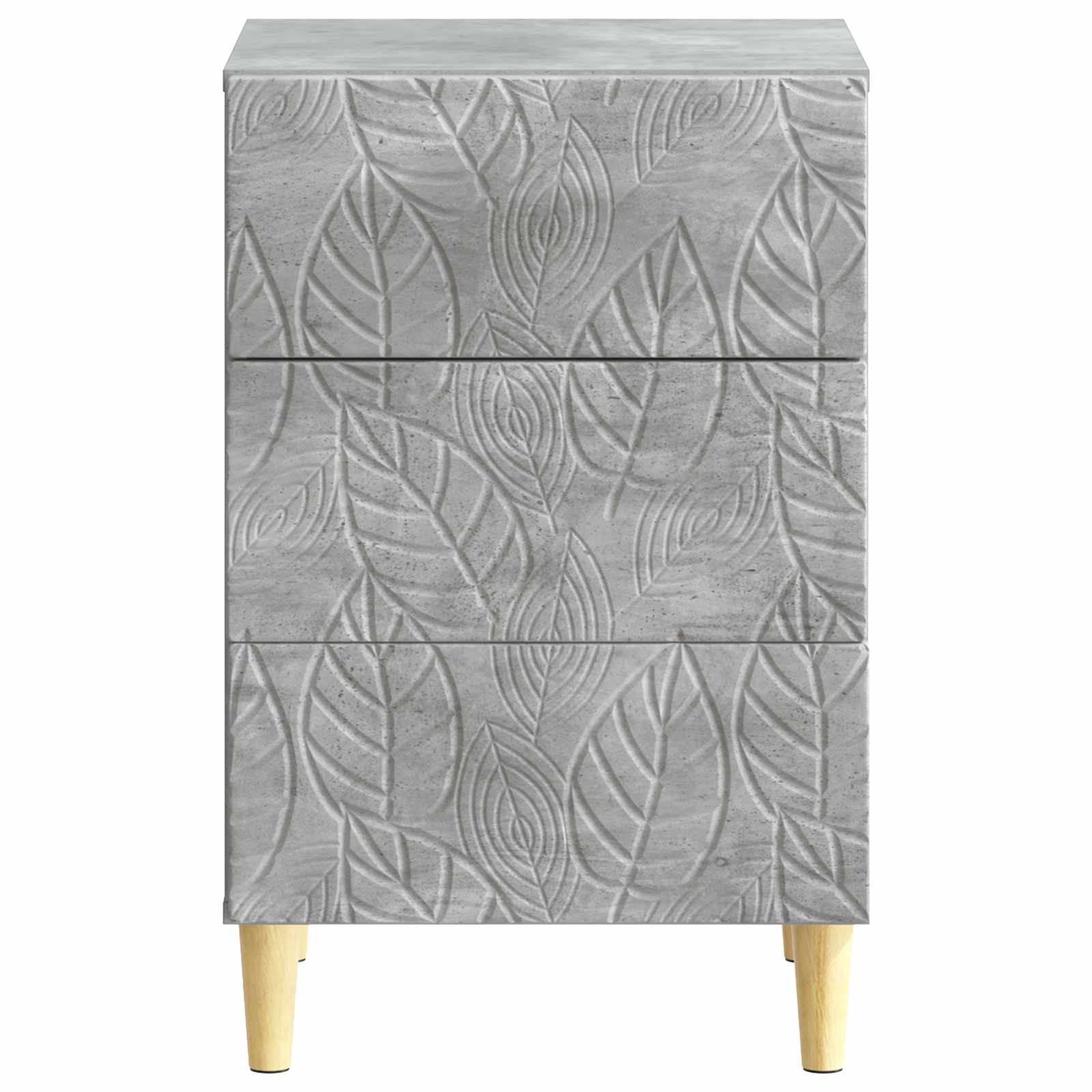Nachtkastje Betongrijs 43 x 39,5 x 66,5 cm Bewerkt hout