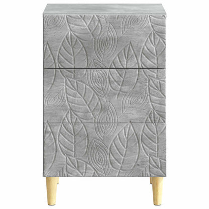 Nachtkastje Betongrijs 43 x 39,5 x 66,5 cm Bewerkt hout