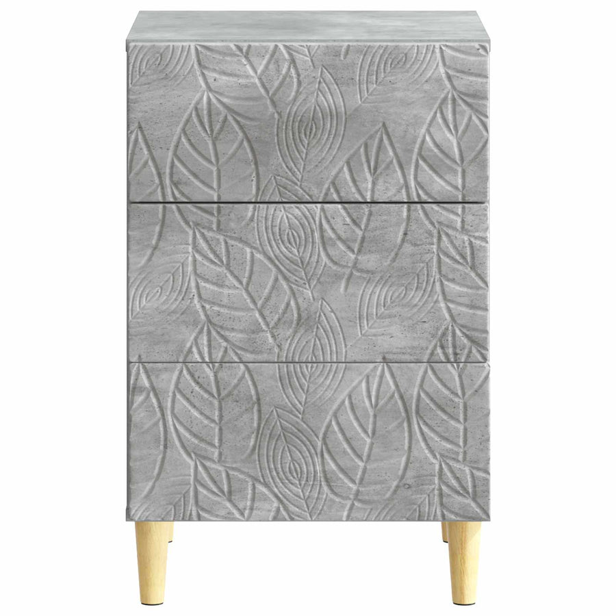 Nachtkastje Betongrijs 43 x 39,5 x 66,5 cm Bewerkt hout