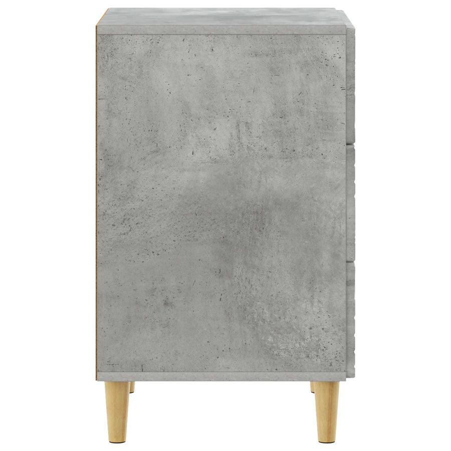 Nachtkastje Betongrijs 43 x 39,5 x 66,5 cm Bewerkt hout