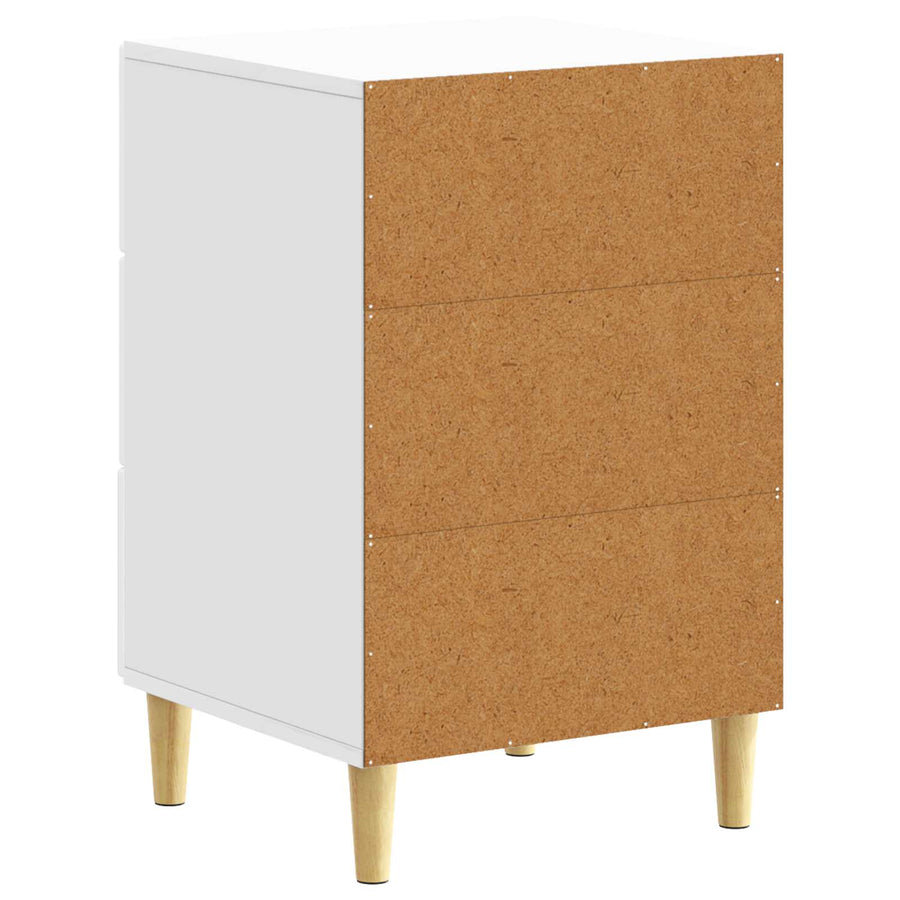 Nachtkastje Hoogglans Wit 43 x 39,5 x 66,5 cm Bewerkt hout