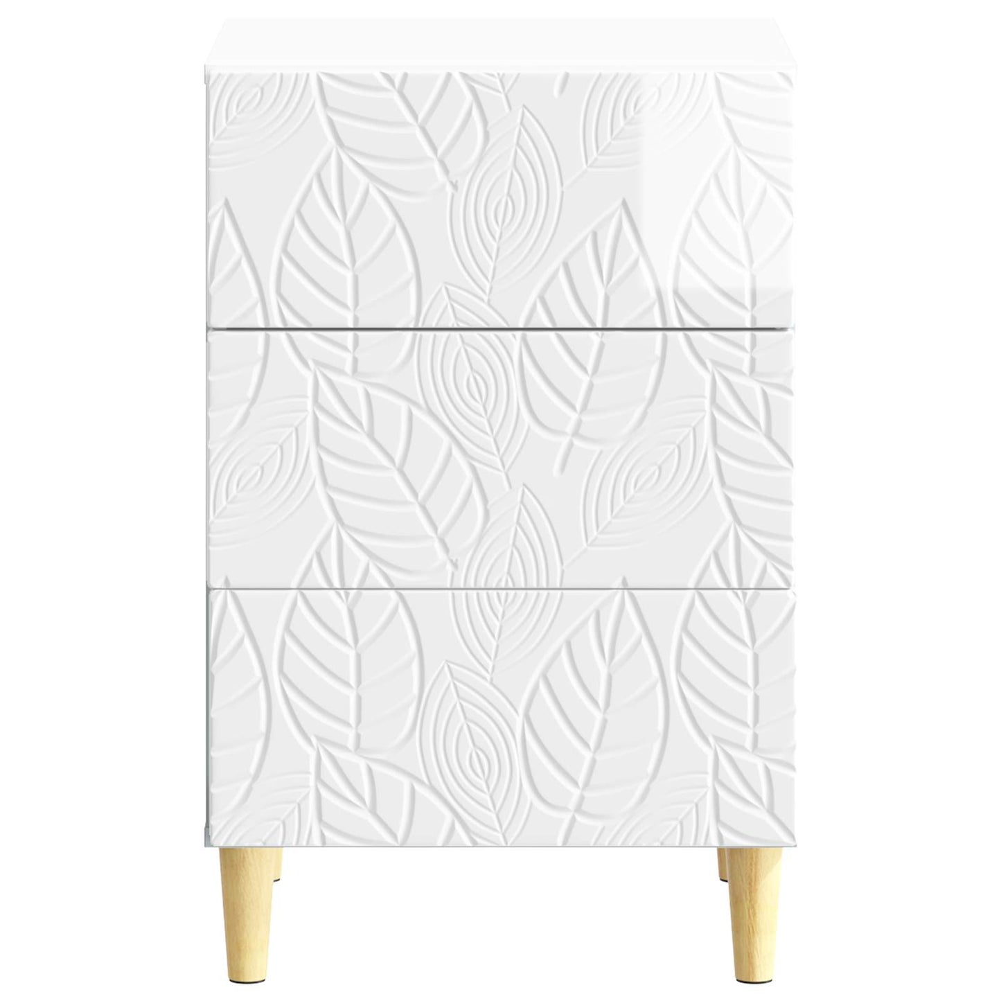 Nachtkastje Hoogglans Wit 43 x 39,5 x 66,5 cm Bewerkt hout