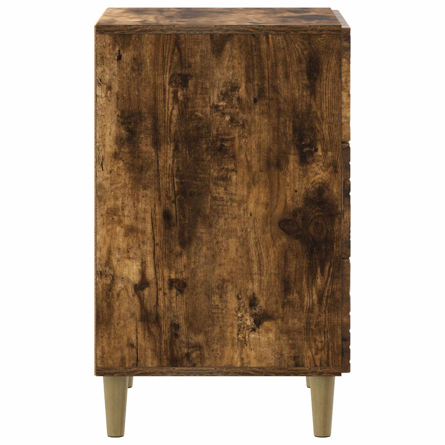 Nachtkastje Gerookt eiken 43 x 39,5 x 66,5 cm Bewerkt hout