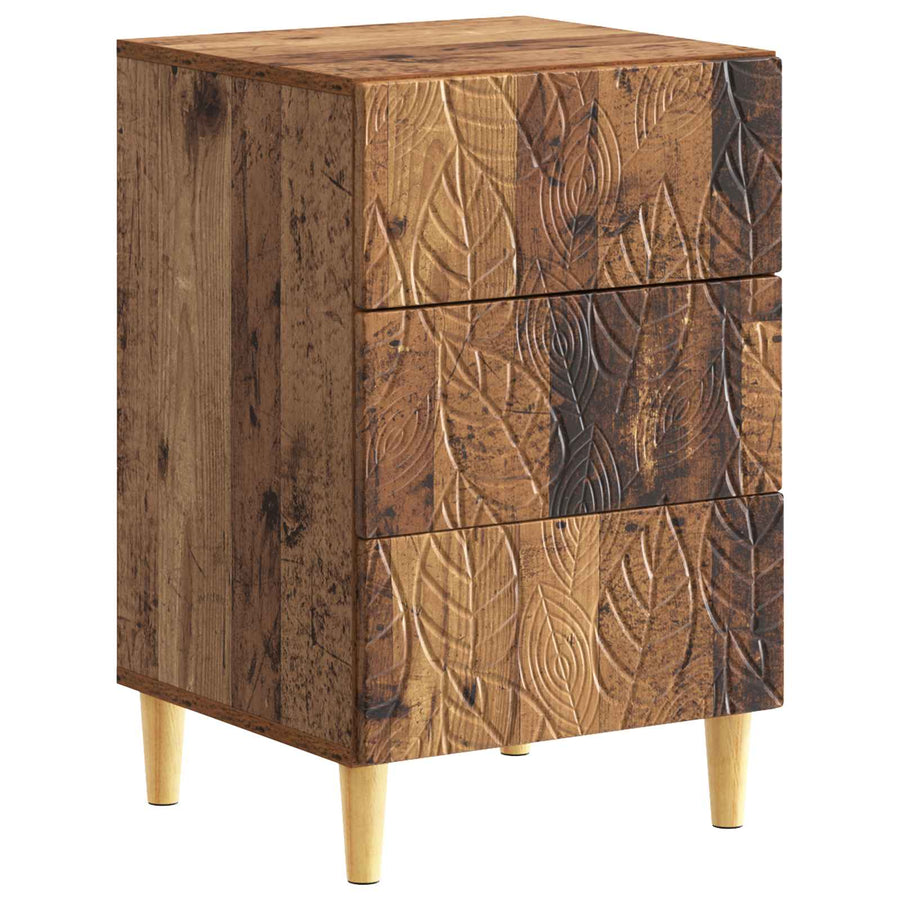 Nachtkastje Oud hout 43 x 39,5 x 66,5 cm Bewerkt hout