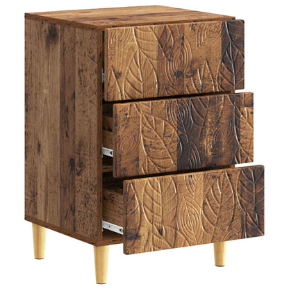 Nachtkastje Oud hout 43 x 39,5 x 66,5 cm Bewerkt hout