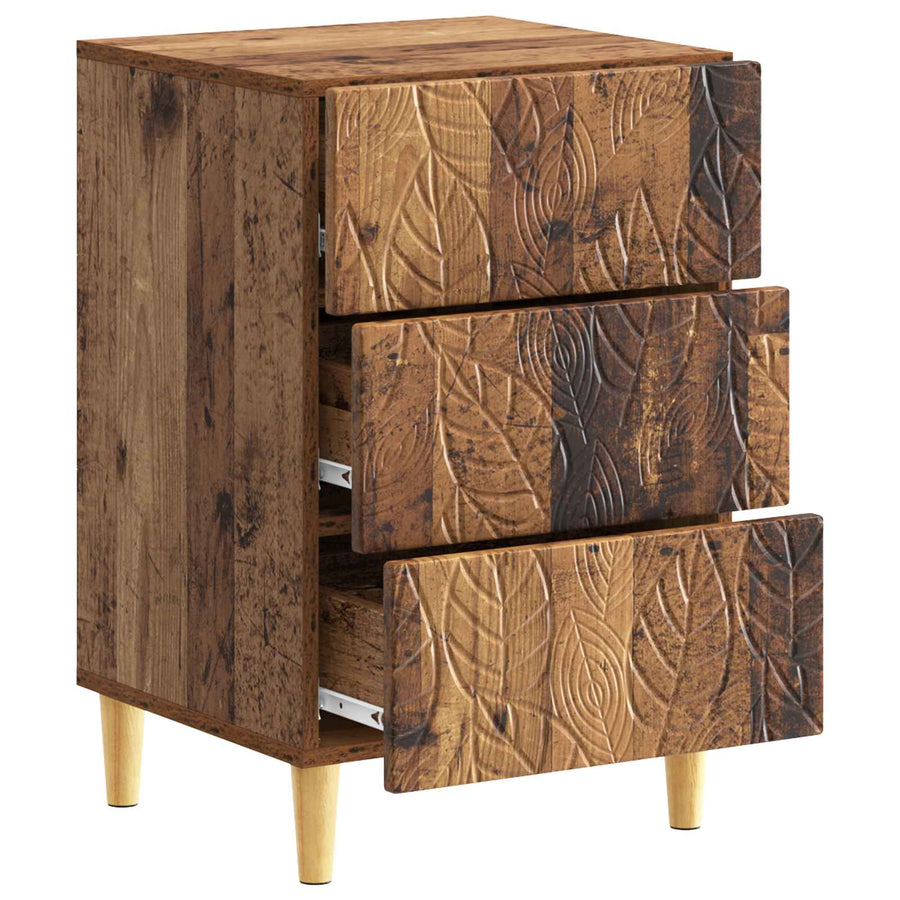Nachtkastje Oud hout 43 x 39,5 x 66,5 cm Bewerkt hout