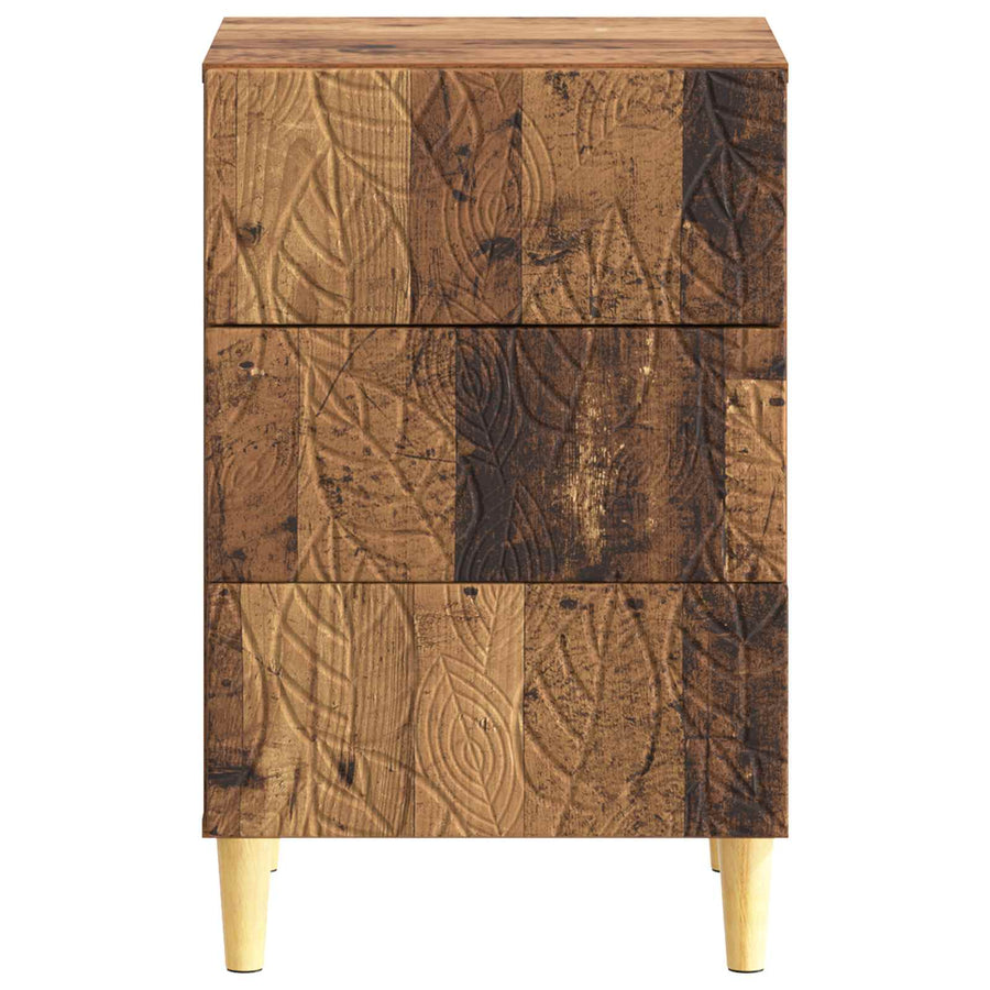 Nachtkastje Oud hout 43 x 39,5 x 66,5 cm Bewerkt hout