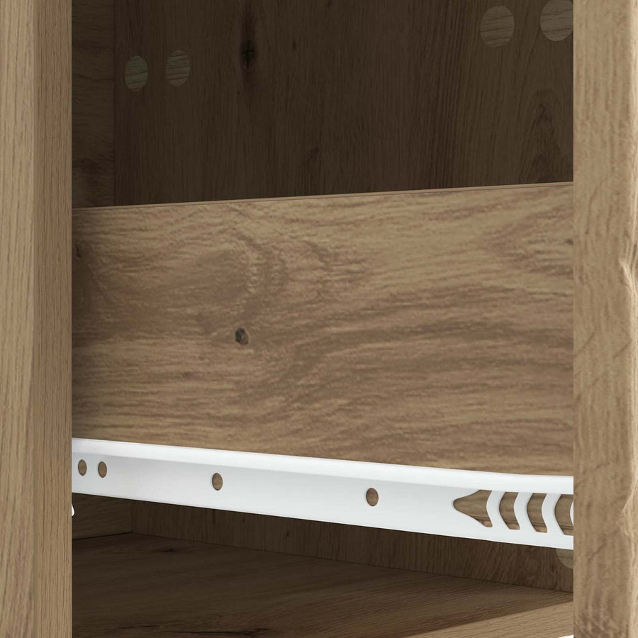 Nachtkastje Artisanaal eiken 43 x 39,5 x 66,5 cm Bewerkt hout