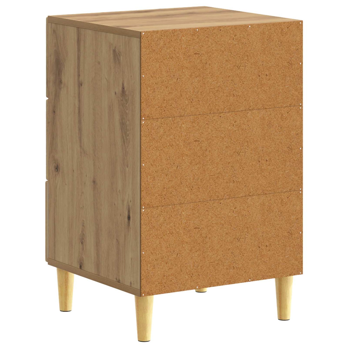 Nachtkastje Artisanaal eiken 43 x 39,5 x 66,5 cm Bewerkt hout