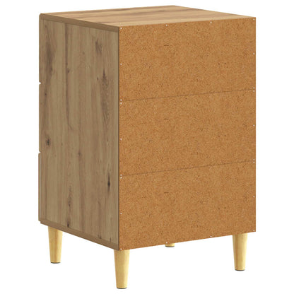 Nachtkastje Artisanaal eiken 43 x 39,5 x 66,5 cm Bewerkt hout