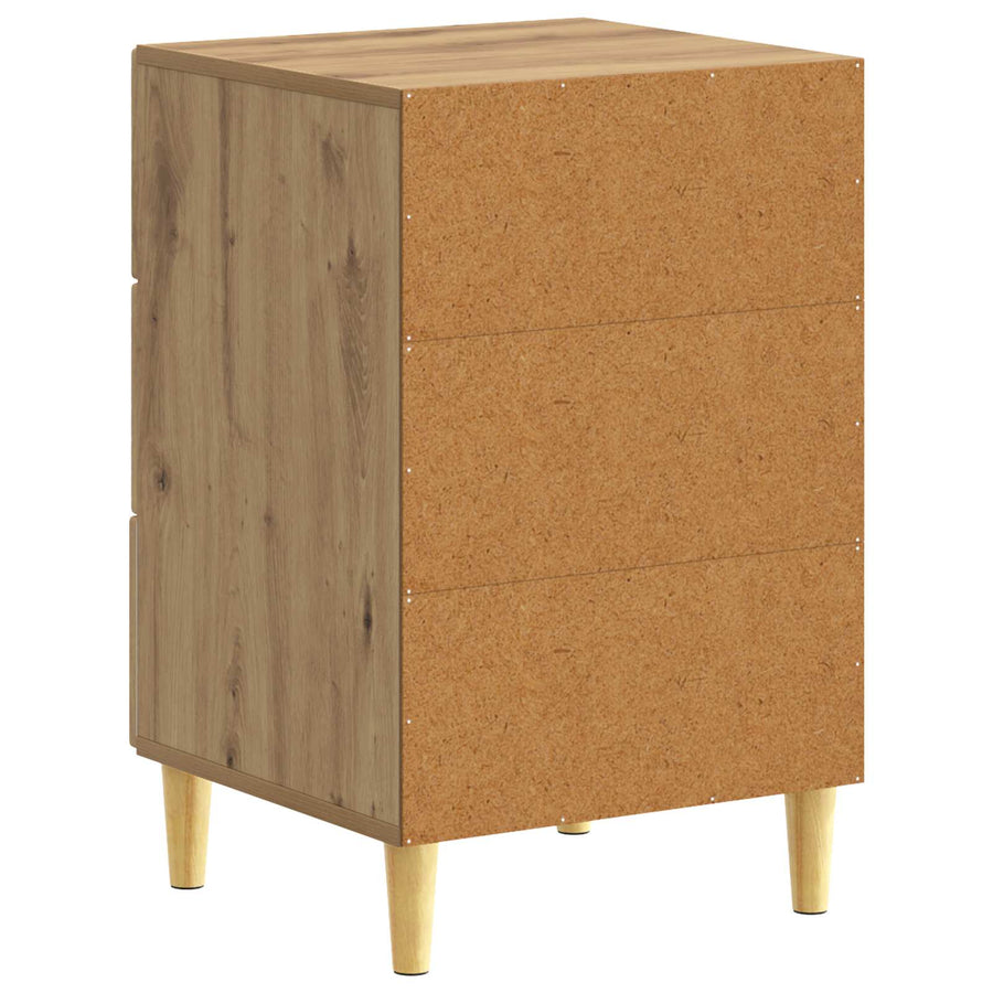 Nachtkastje Artisanaal eiken 43 x 39,5 x 66,5 cm Bewerkt hout