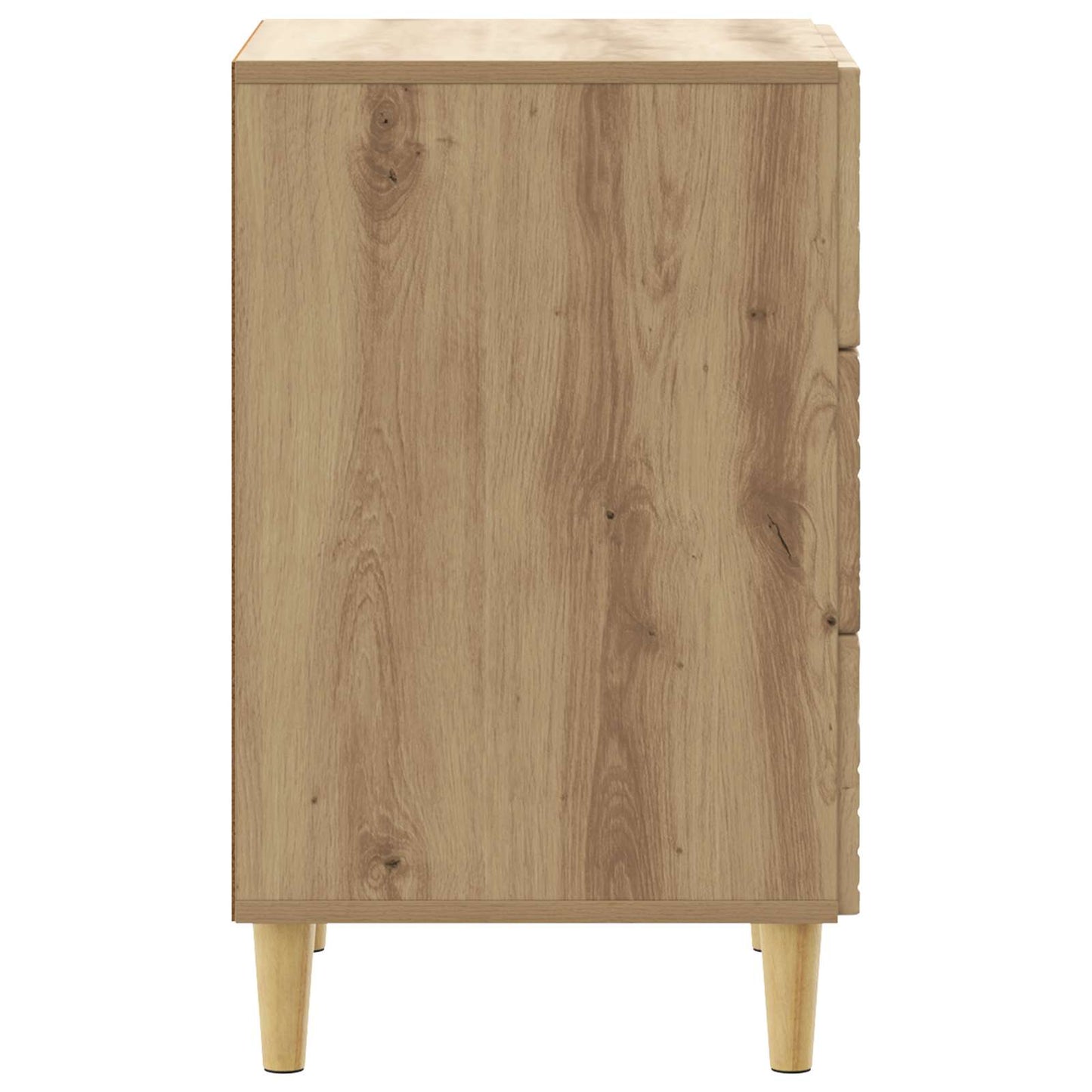 Nachtkastje Artisanaal eiken 43 x 39,5 x 66,5 cm Bewerkt hout