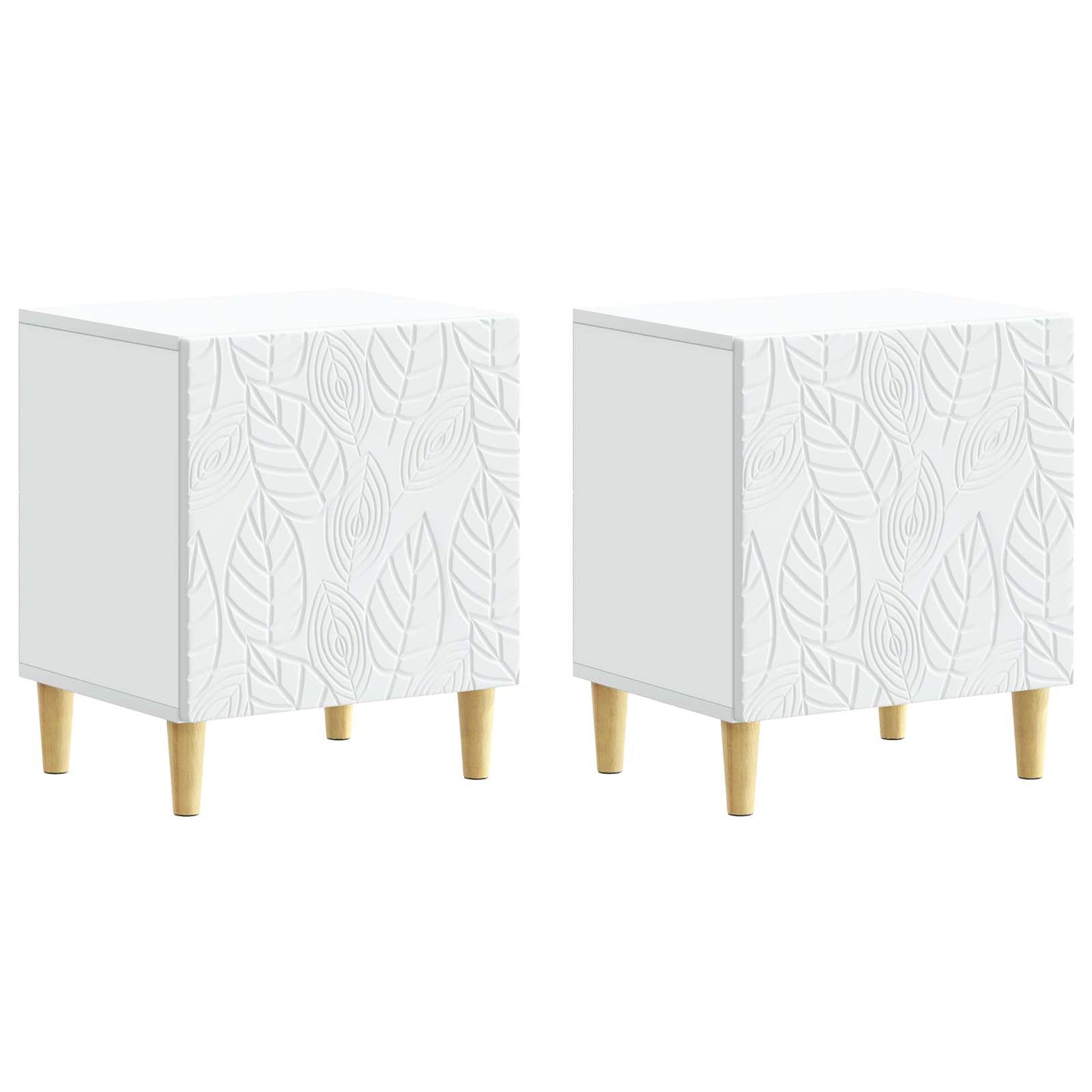 Nachtkastje 2 pcs Wit 43 x 34,5 x 50 cm Bewerkt hout