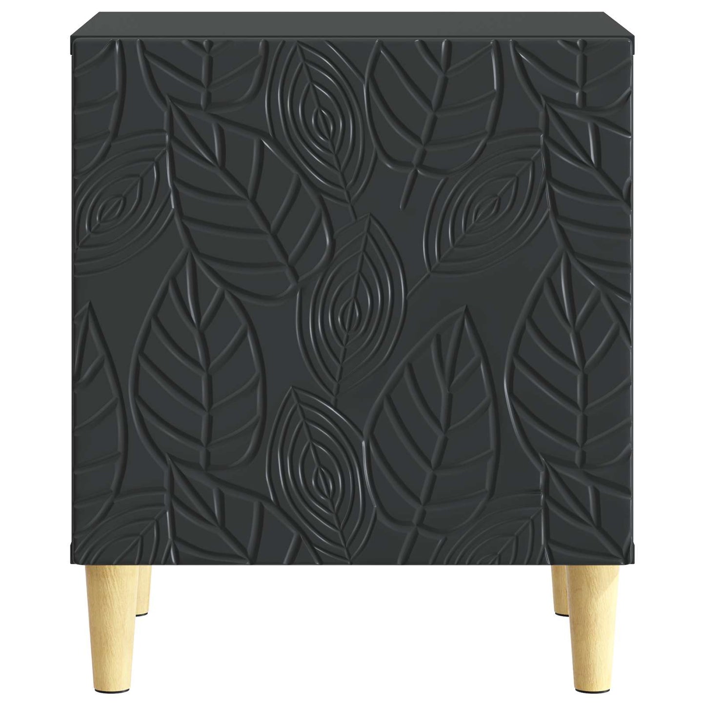 Nachtkastje Zwart 43 x 34,5 x 50 cm Bewerkt hout
