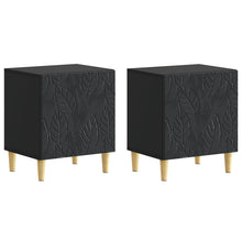Nachtkastje 2 pcs Zwart 43 x 34,5 x 50 cm Bewerkt hout