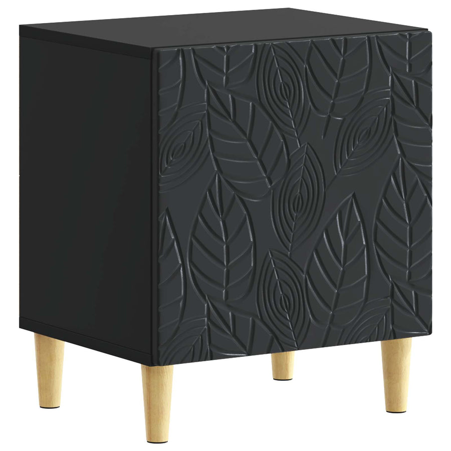Nachtkastje 2 pcs Zwart 43 x 34,5 x 50 cm Bewerkt hout