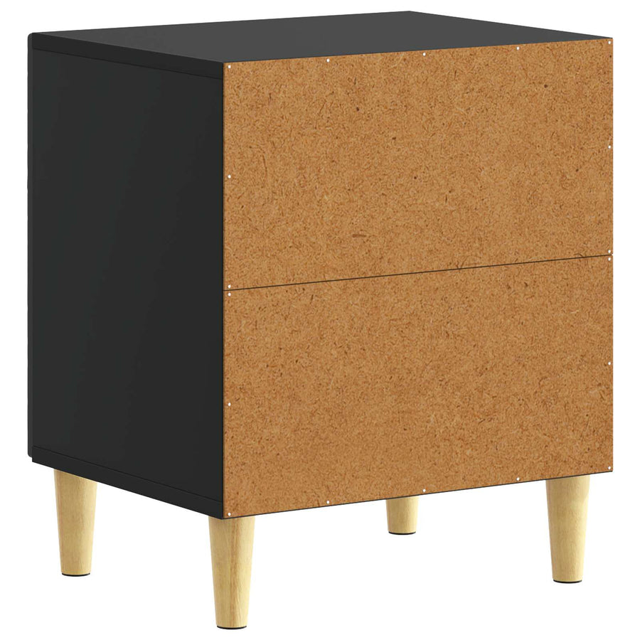Nachtkastje 2 pcs Zwart 43 x 34,5 x 50 cm Bewerkt hout