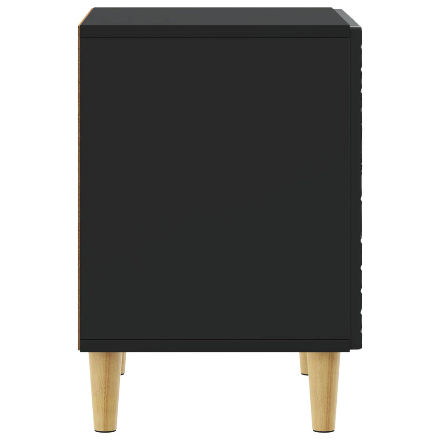 Nachtkastje 2 pcs Zwart 43 x 34,5 x 50 cm Bewerkt hout