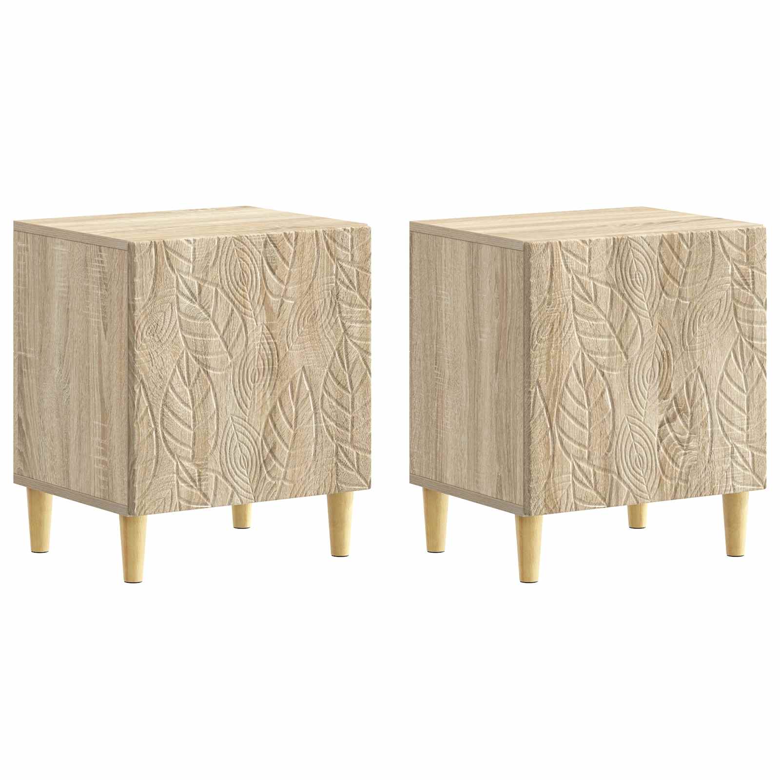 Nachtkastje 2 pcs Sonoma Eiken 43 x 34,5 x 50 cm Bewerkt hout