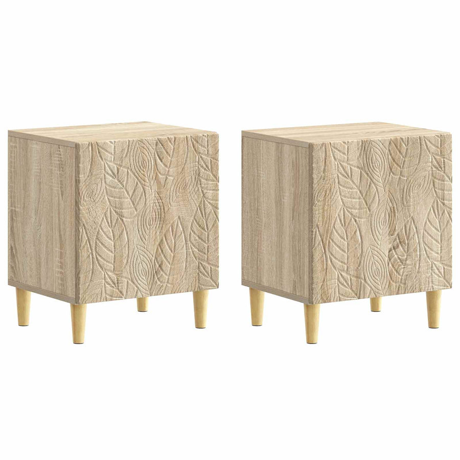 Nachtkastje 2 pcs Sonoma Eiken 43 x 34,5 x 50 cm Bewerkt hout