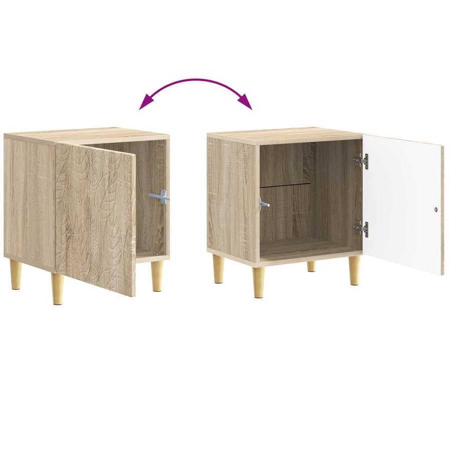 Nachtkastje 2 pcs Sonoma Eiken 43 x 34,5 x 50 cm Bewerkt hout