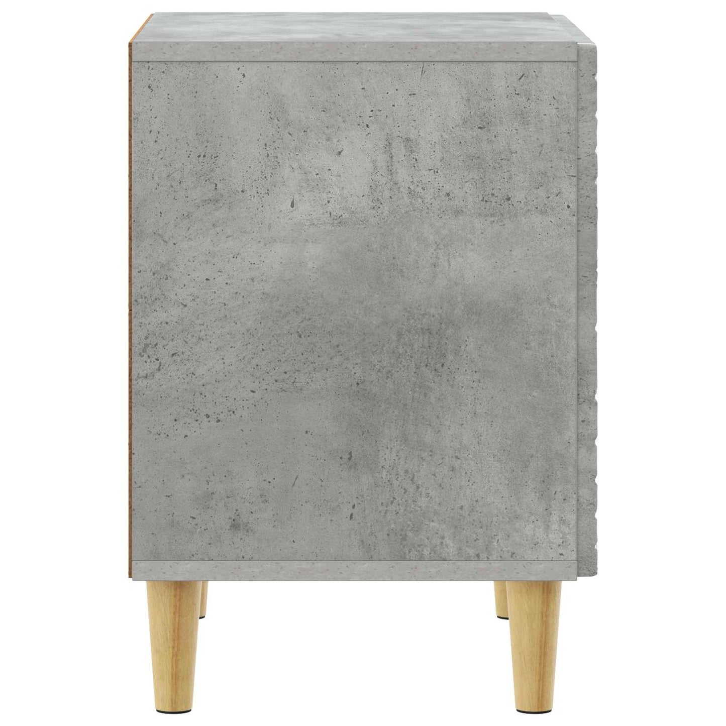 Nachtkastje Betongrijs 43 x 34,5 x 50 cm Bewerkt hout