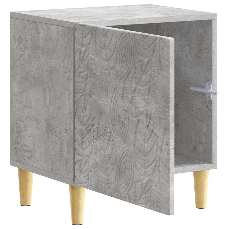 Nachtkastje 2 pcs Betongrijs 43 x 34,5 x 50 cm Bewerkt hout