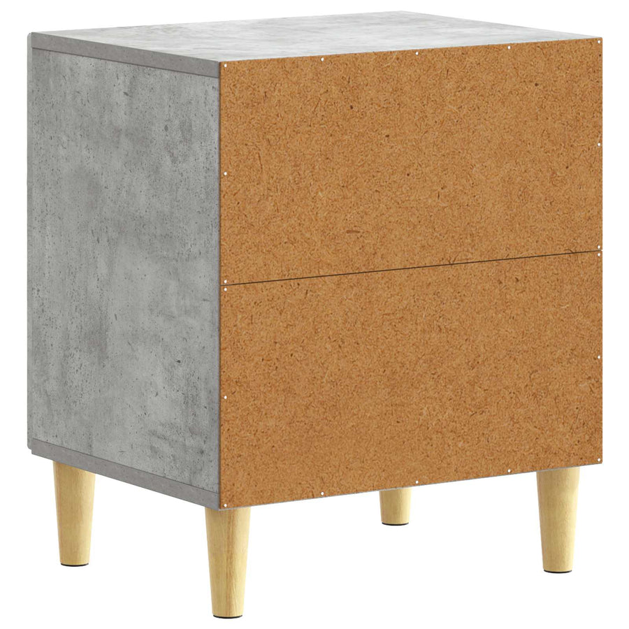 Nachtkastje 2 pcs Betongrijs 43 x 34,5 x 50 cm Bewerkt hout