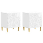 Nachtkastje 2 stuks hoogglans wit 43x34,5x50 cm