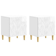 Nachtkastje 2 stuks hoogglans wit 43x34,5x50 cm