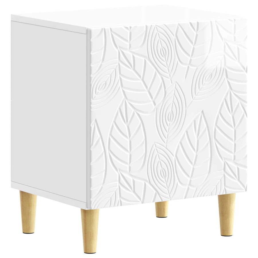 Nachtkastje 2 pcs Hoogglans Wit 43 x 34,5 x 50 cm Bewerkt hout
