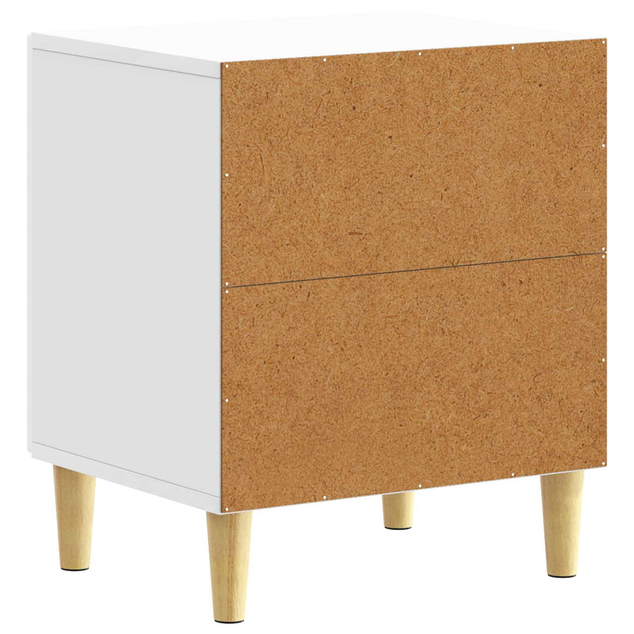 Nachtkastje 2 pcs Hoogglans Wit 43 x 34,5 x 50 cm Bewerkt hout
