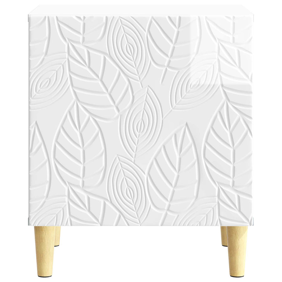 Nachtkastje 2 pcs Hoogglans Wit 43 x 34,5 x 50 cm Bewerkt hout